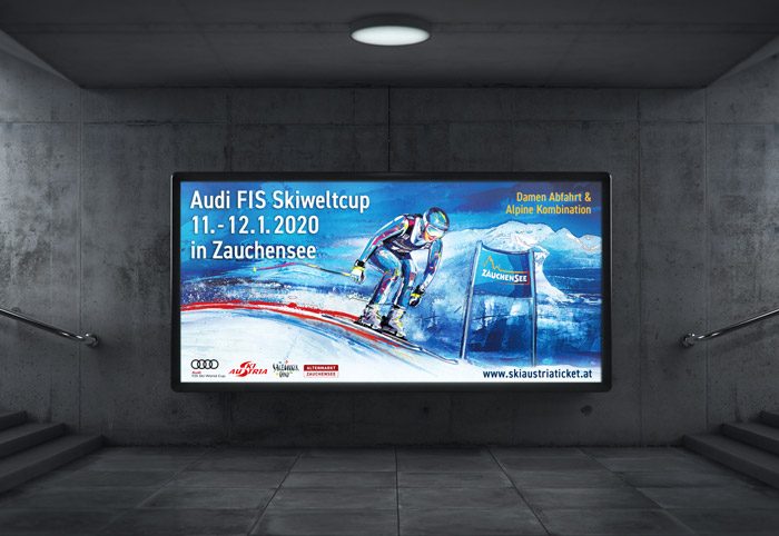 Keyvisual for the Ski World Cup 2020 in Zauchensee