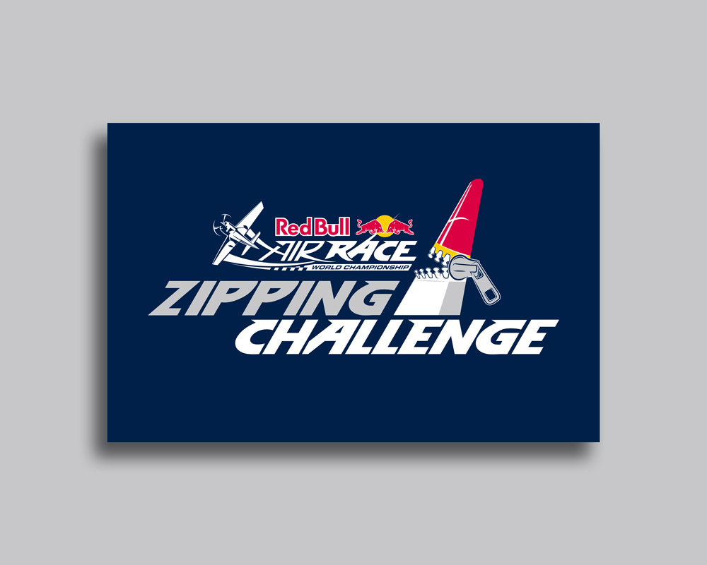 Red Bull Air Race Zipping Challenge Logo Design