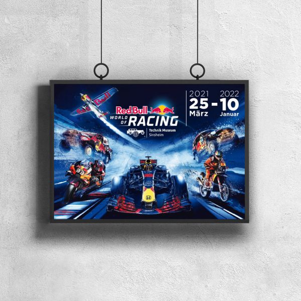Key visual for the World of Red Bull Racing Exhibition in Sinsheim