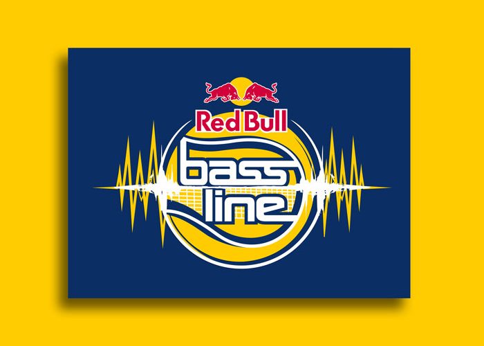 Red Bull BassLine Logo Design