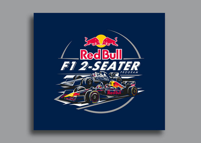 Red Bull F1 2 Seater Logo Design